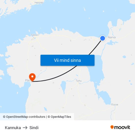Kannuka to Sindi map