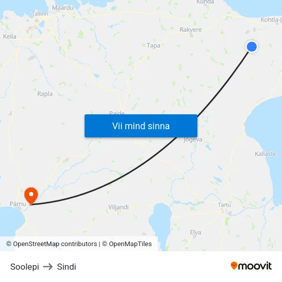 Soolepi to Sindi map