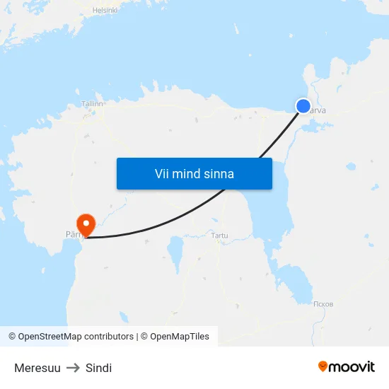 Meresuu to Sindi map