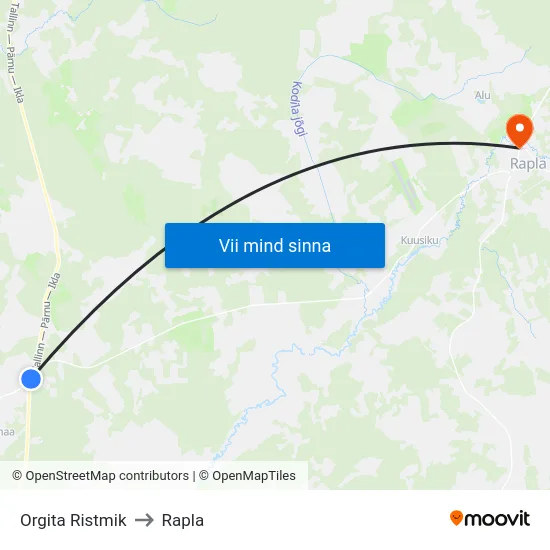 Orgita Ristmik to Rapla map