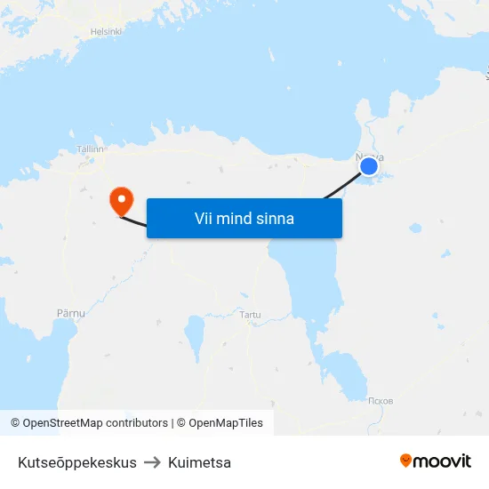 Kutseõppekeskus to Kuimetsa map