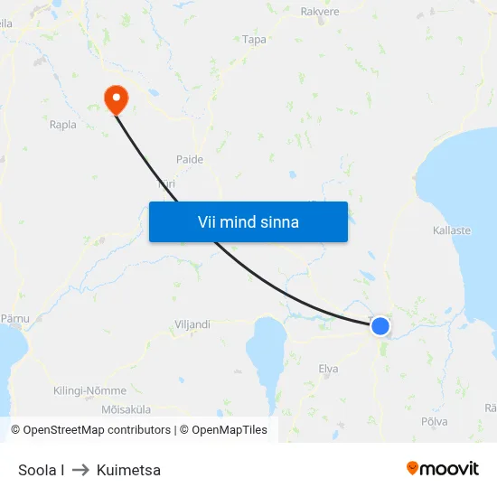 Soola I to Kuimetsa map