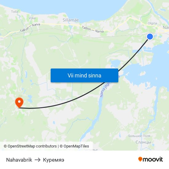 Nahavabrik to Куремяэ map