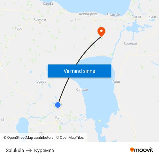 Saluküla to Куремяэ map