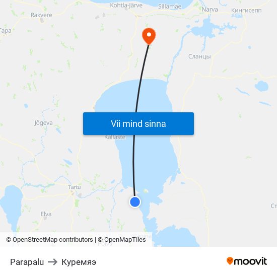 Parapalu to Куремяэ map