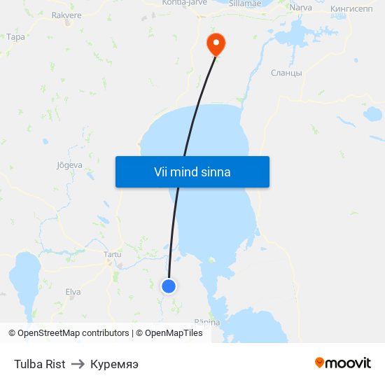 Tulba Rist to Куремяэ map