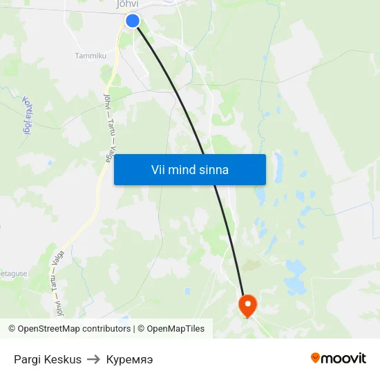 Pargi Keskus to Куремяэ map