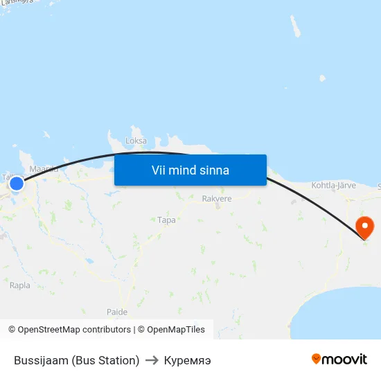 Bussijaam (Bus Station) to Куремяэ map