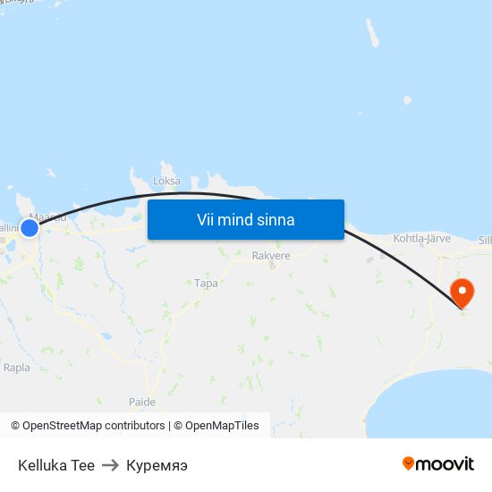 Kelluka Tee to Куремяэ map