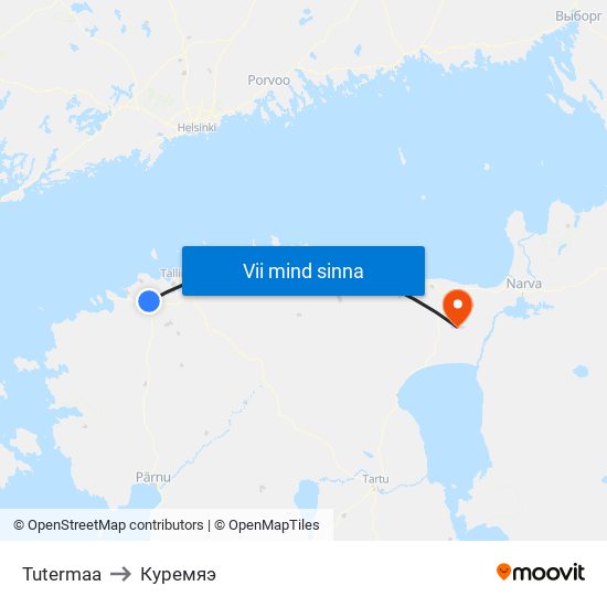 Tutermaa to Куремяэ map