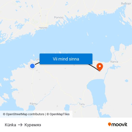 Künka to Куремяэ map