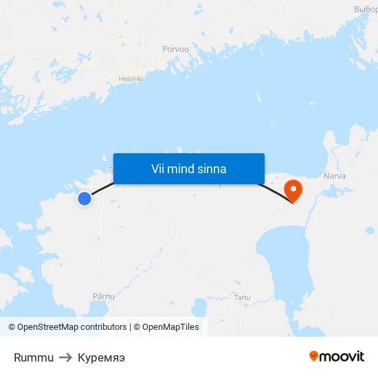 Rummu to Куремяэ map