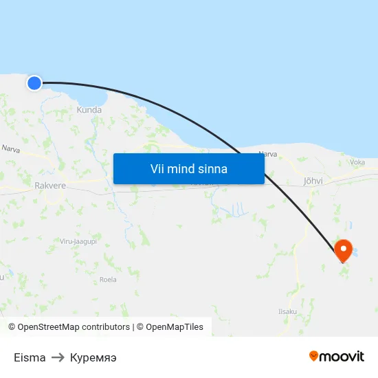 Eisma to Куремяэ map