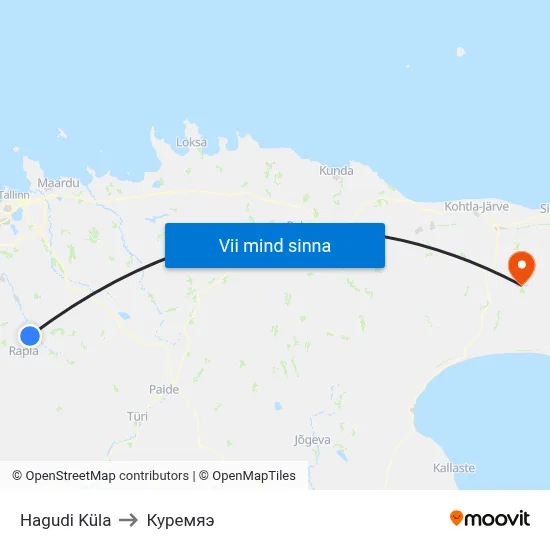 Hagudi Küla to Куремяэ map