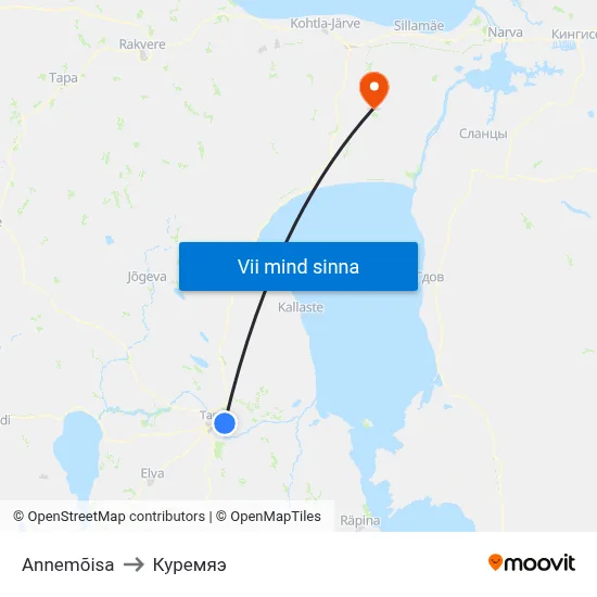 Annemõisa to Куремяэ map