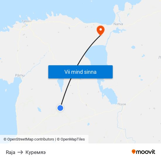 Raja to Куремяэ map