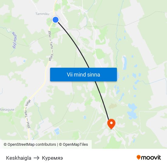 Keskhaigla to Куремяэ map