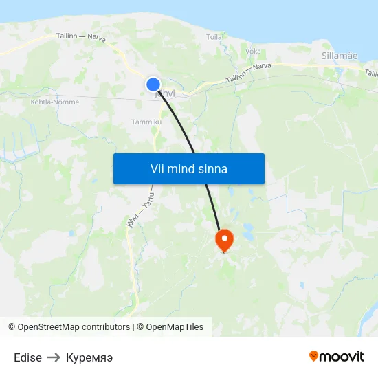 Edise to Куремяэ map