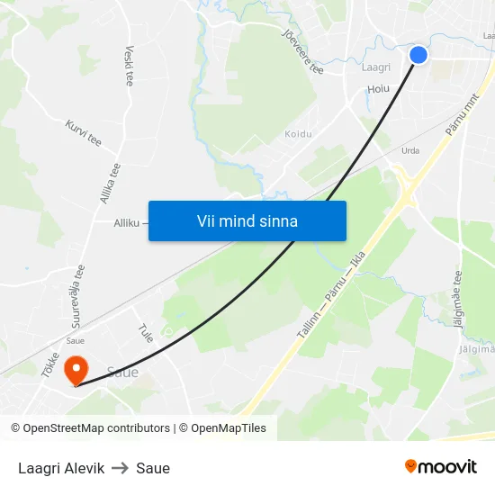 Laagri Alevik to Saue map