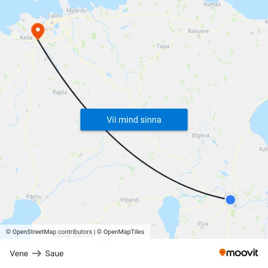 Vene to Saue map