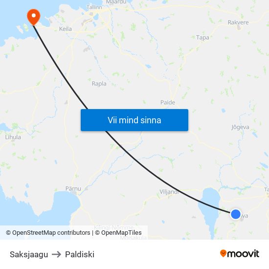 Saksjaagu to Paldiski map