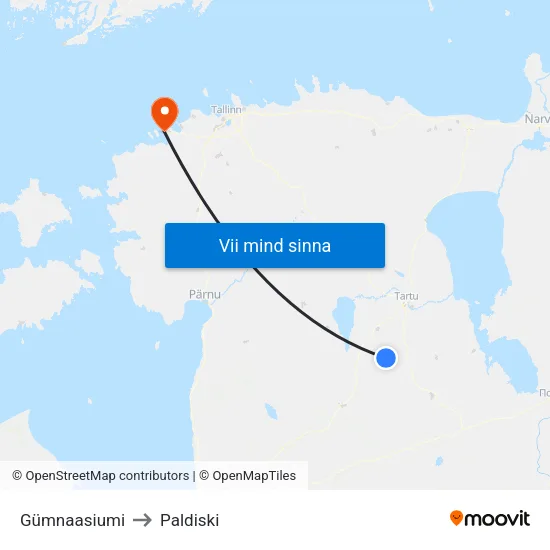 Gümnaasiumi to Paldiski map