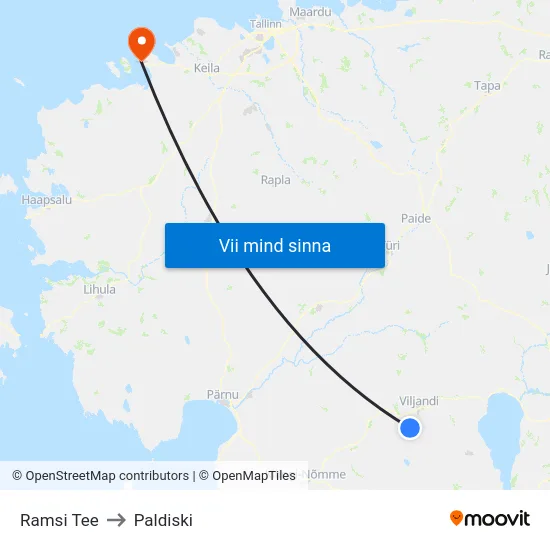 Ramsi Tee to Paldiski map