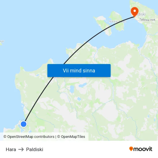 Hara to Paldiski map