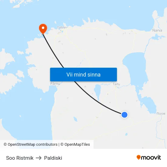 Soo Ristmik to Paldiski map