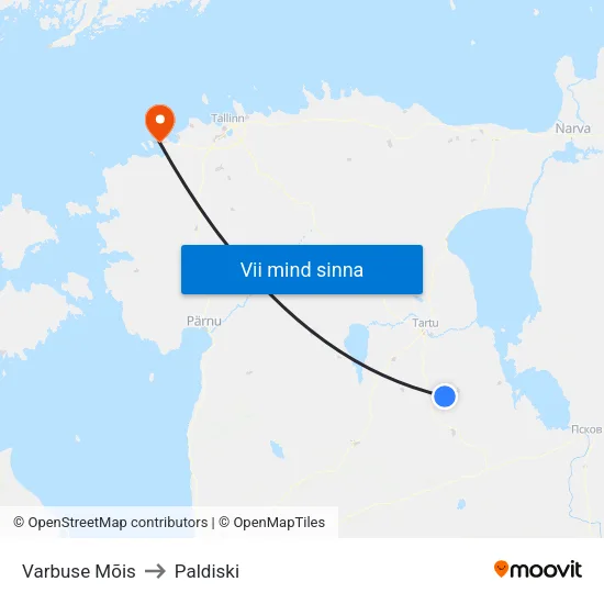 Varbuse Mõis to Paldiski map