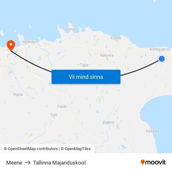 Meene to Tallinna Majanduskool map