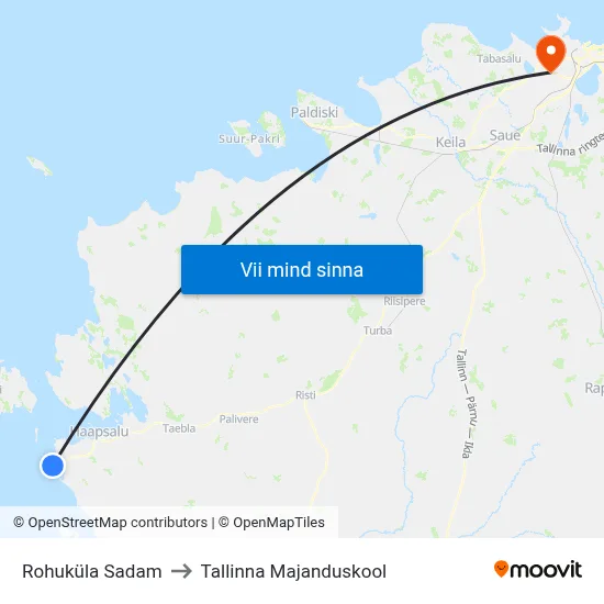 Rohuküla Sadam to Tallinna Majanduskool map
