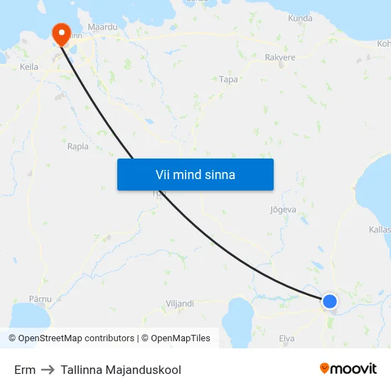 Erm to Tallinna Majanduskool map