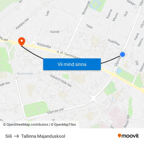 Siili to Tallinna Majanduskool map