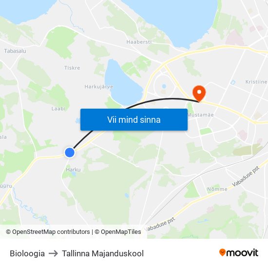 Bioloogia to Tallinna Majanduskool map