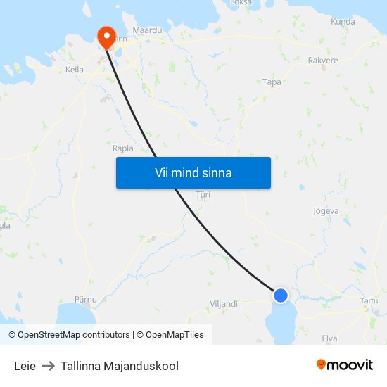 Leie to Tallinna Majanduskool map