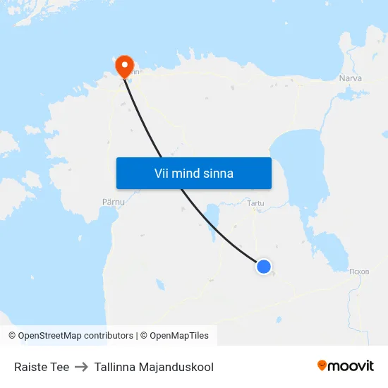 Raiste Tee to Tallinna Majanduskool map