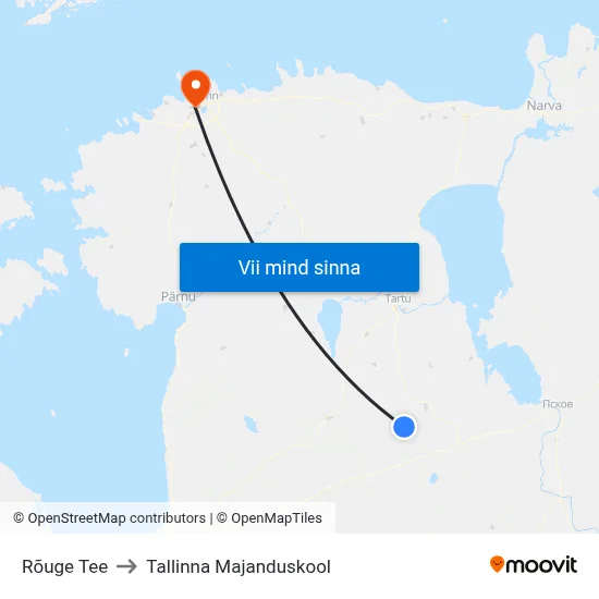 Rõuge Tee to Tallinna Majanduskool map