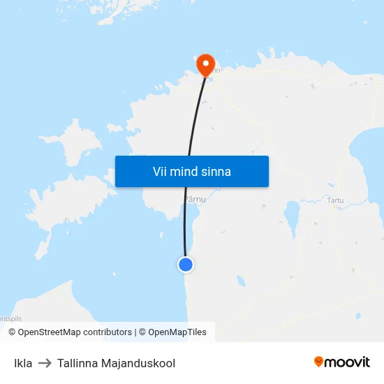 Ikla to Tallinna Majanduskool map