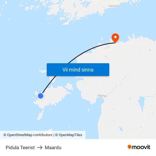 Pidula Teerist to Maardu map