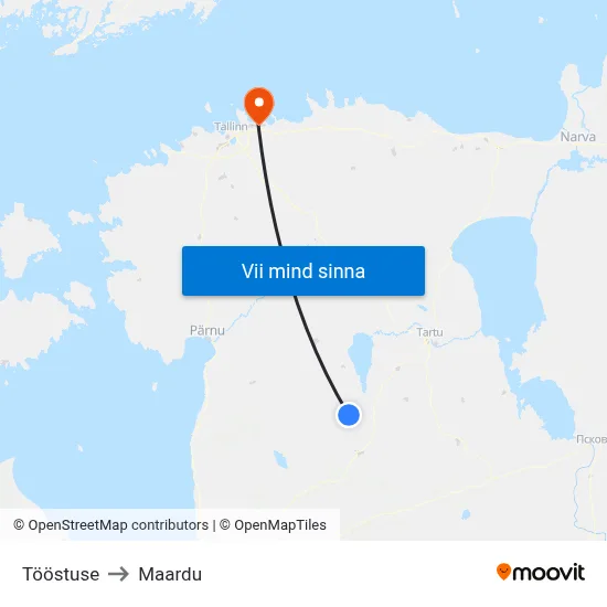 Tööstuse to Maardu map