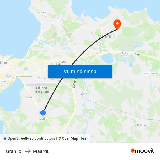 Graniidi to Maardu map