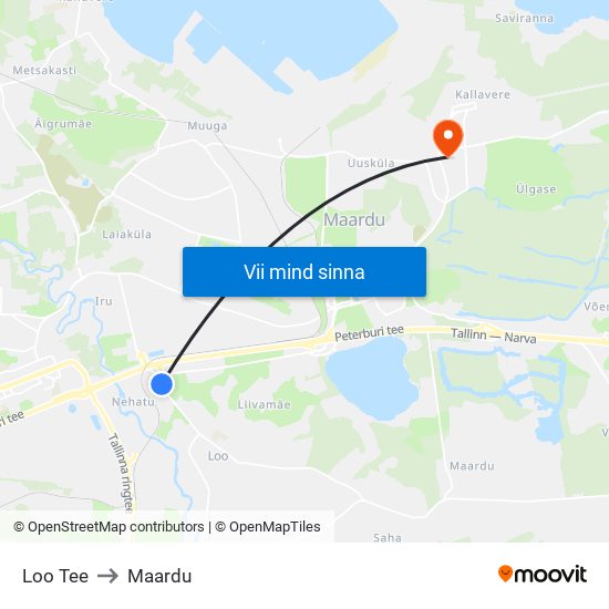 Loo Tee to Maardu map