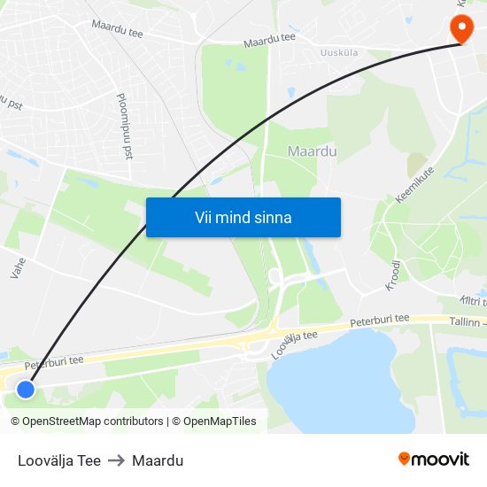 Loovälja Tee to Maardu map