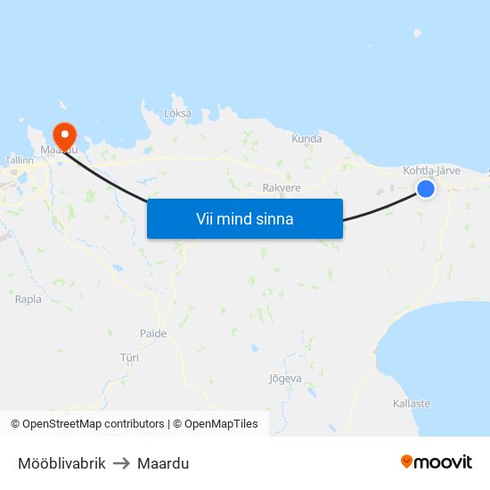 Mööblivabrik to Maardu map