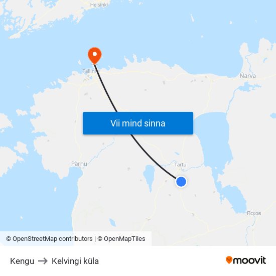 Kengu to Kelvingi küla map