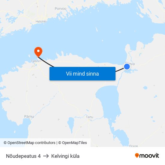 Nõudepeatus 4 to Kelvingi küla map