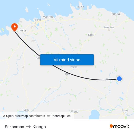 Saksamaa to Klooga map