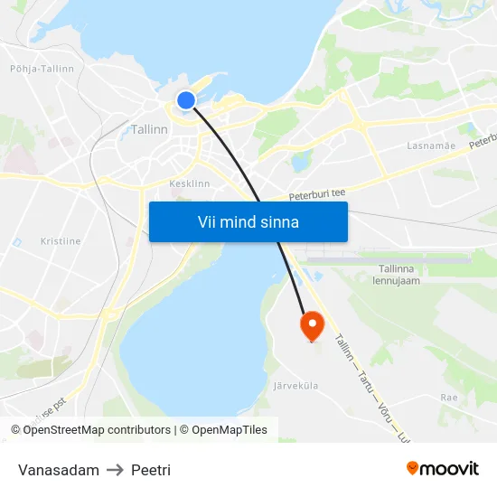 Vanasadam to Peetri map