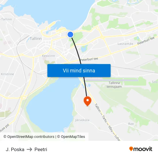 J. Poska to Peetri map